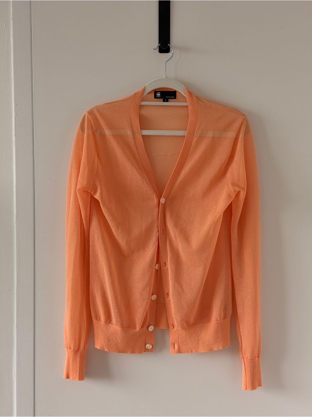 G-Star Women's Peach Button Cardigan - Light Orange Knit